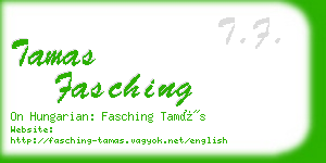 tamas fasching business card